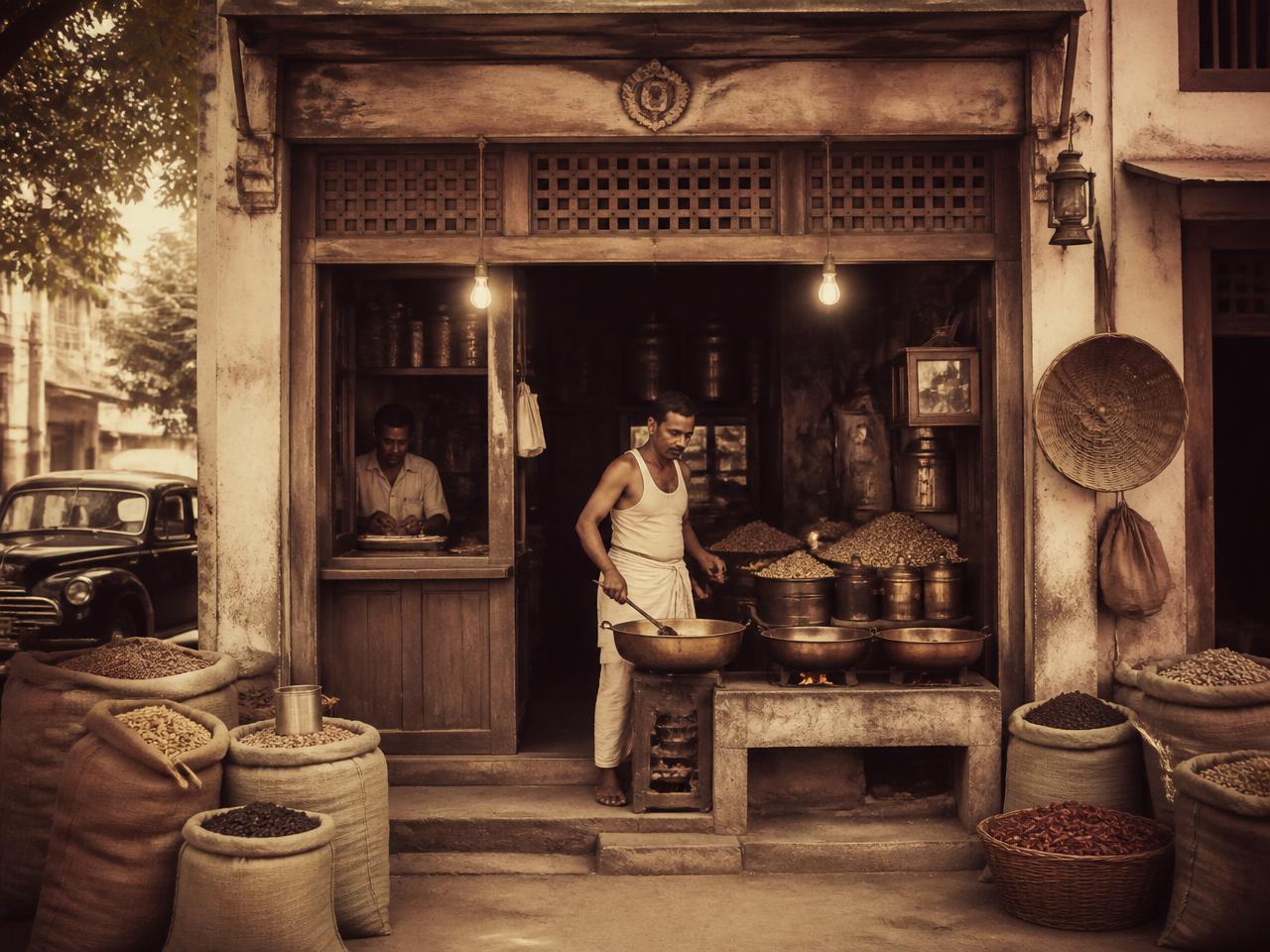 Vintage Malleswaram snack shop, 1961